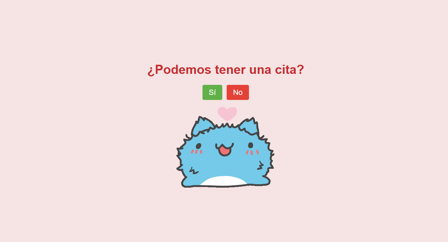 Captura del proyecto Cita Romántica