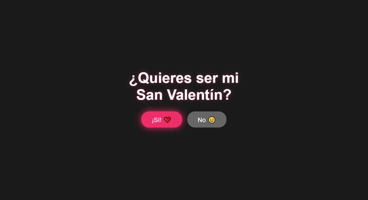 Pedir ser su Valentin